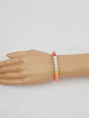 Handmade Clay Bead Jesus  Bracelet